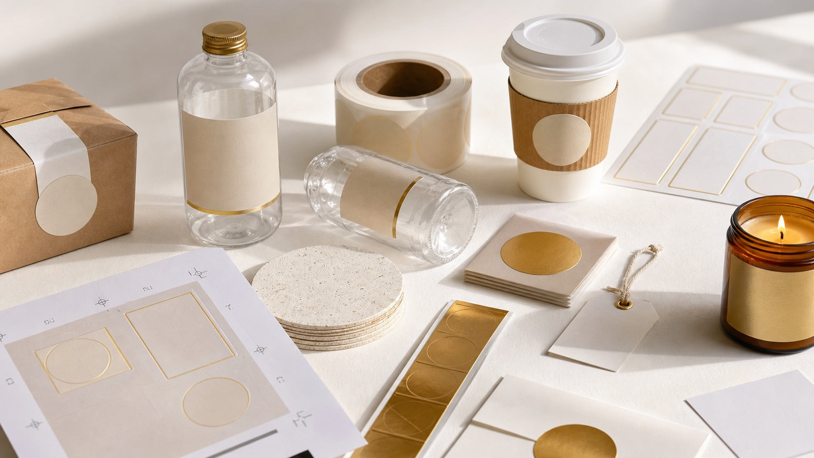 Premium custom packaging labels, sleeves, stickers, proof sheets, and hang tags